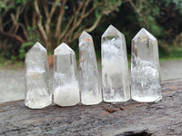 Polished Clear Quartz Crystals x 12 From Madagascar - Toprock Gemstones and Minerals 