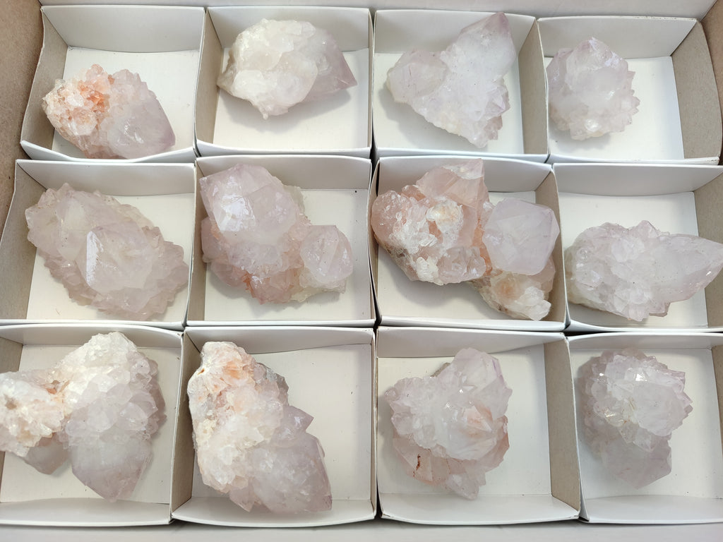Natural Amethyst Spirit Quartz Clusters x 12 From Boekenhouthoek, South Africa - Toprock Gemstones and Minerals 