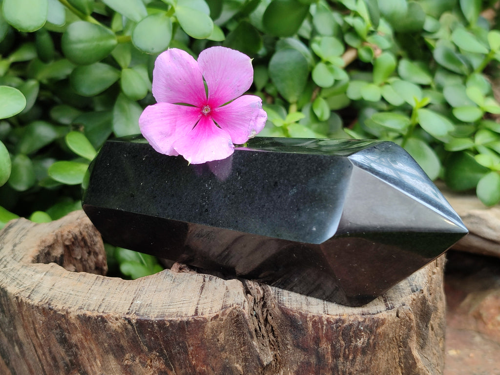 Polished Double Terminated Black Basalt Points x 3 From Antsirabe, Madagascar - Toprock Gemstones and Minerals 