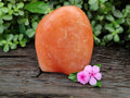 Polished Orange Twist Calcite Standing Free Form x 1 From Madagascar - Toprock Gemstones and Minerals 
