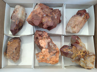 Natural Red Hematoid Quartz Clusters x 6 From Karoi, Zimbabwe - Toprock Gemstones and Minerals 