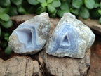 Natural Blue Lace Agate Geode Specimens x 9 From Nsanje, Malawi - Toprock Gemstones and Minerals 