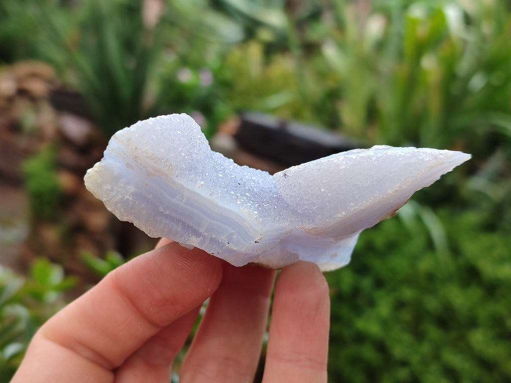 Natural Blue Lace Agate Geode Specimens x 9 From Nsanje, Malawi - Toprock Gemstones and Minerals 