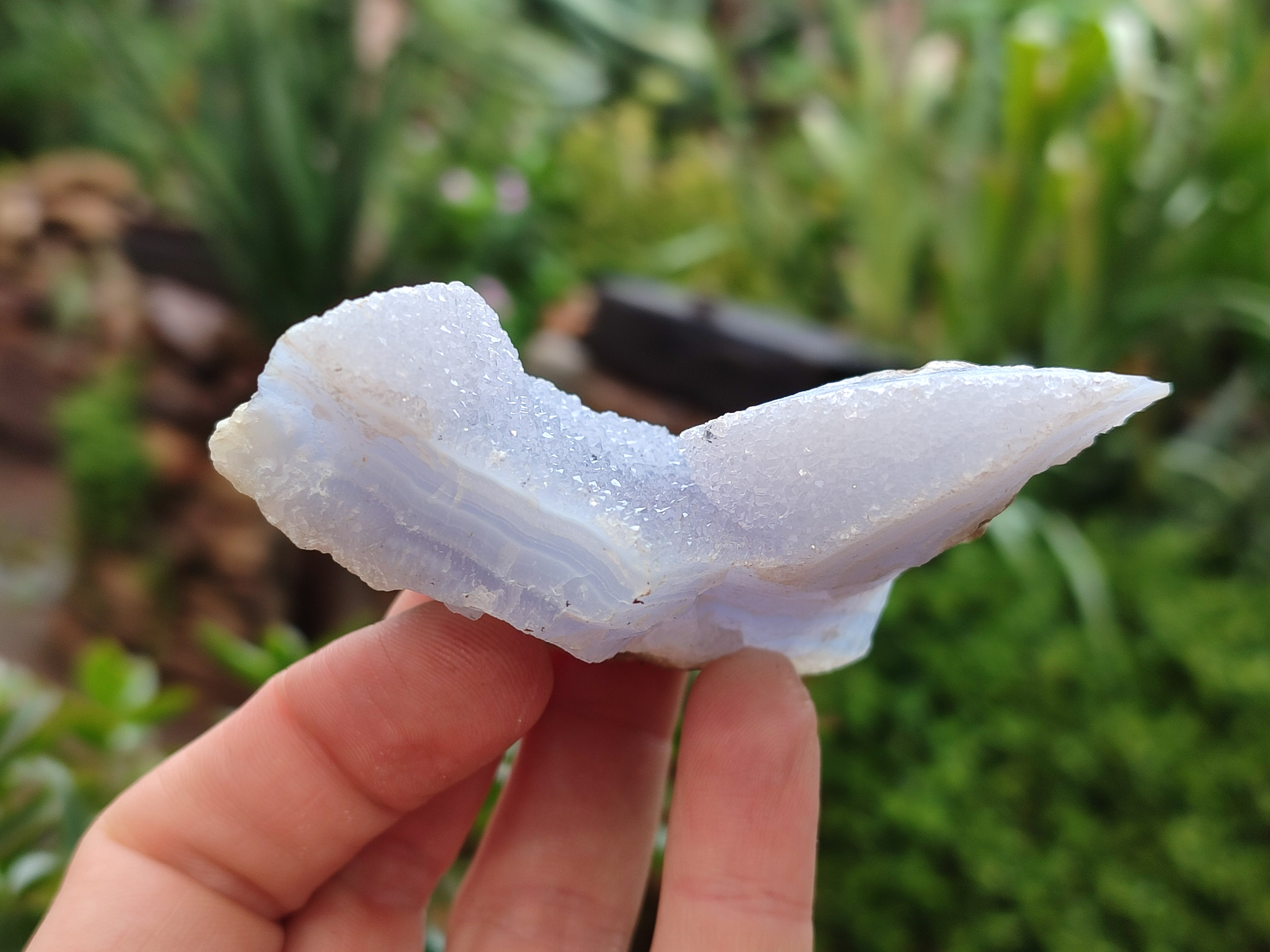 Natural Blue Lace Agate Geode Specimens x 9 From Nsanje, Malawi - Toprock Gemstones and Minerals 