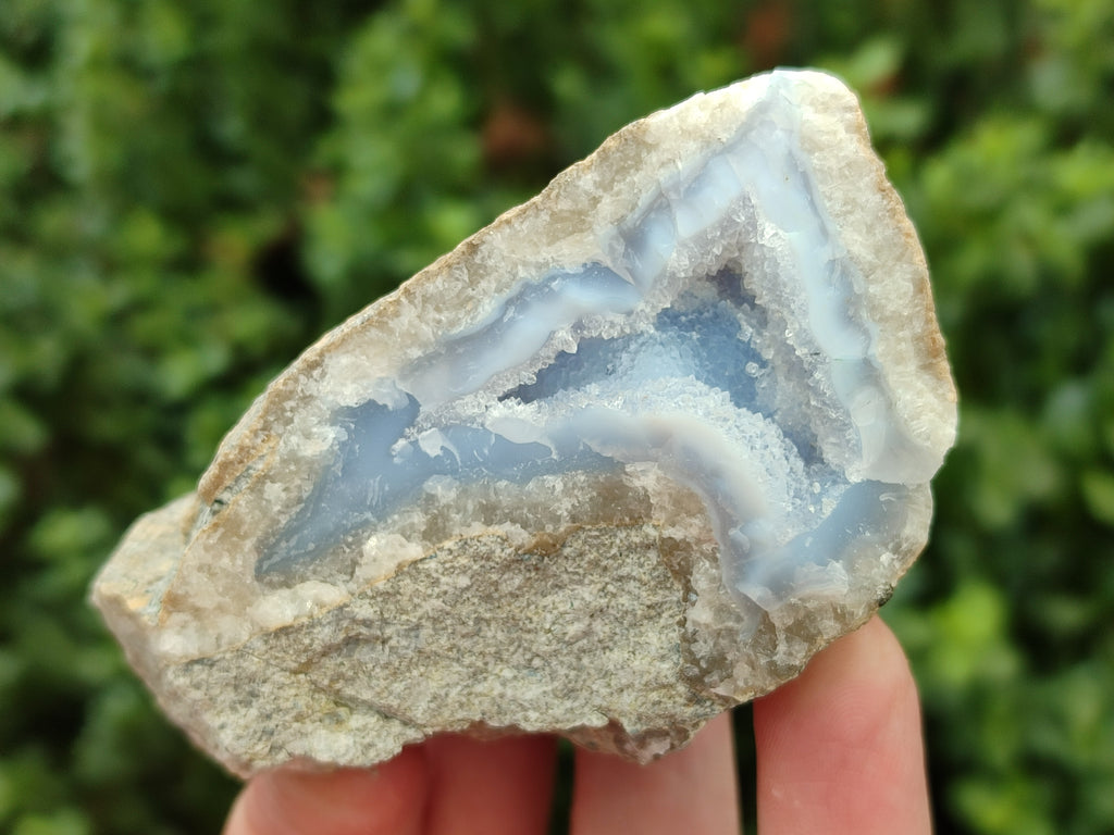 Natural Blue Lace Agate Geode Specimens x 9 From Nsanje, Malawi - Toprock Gemstones and Minerals 