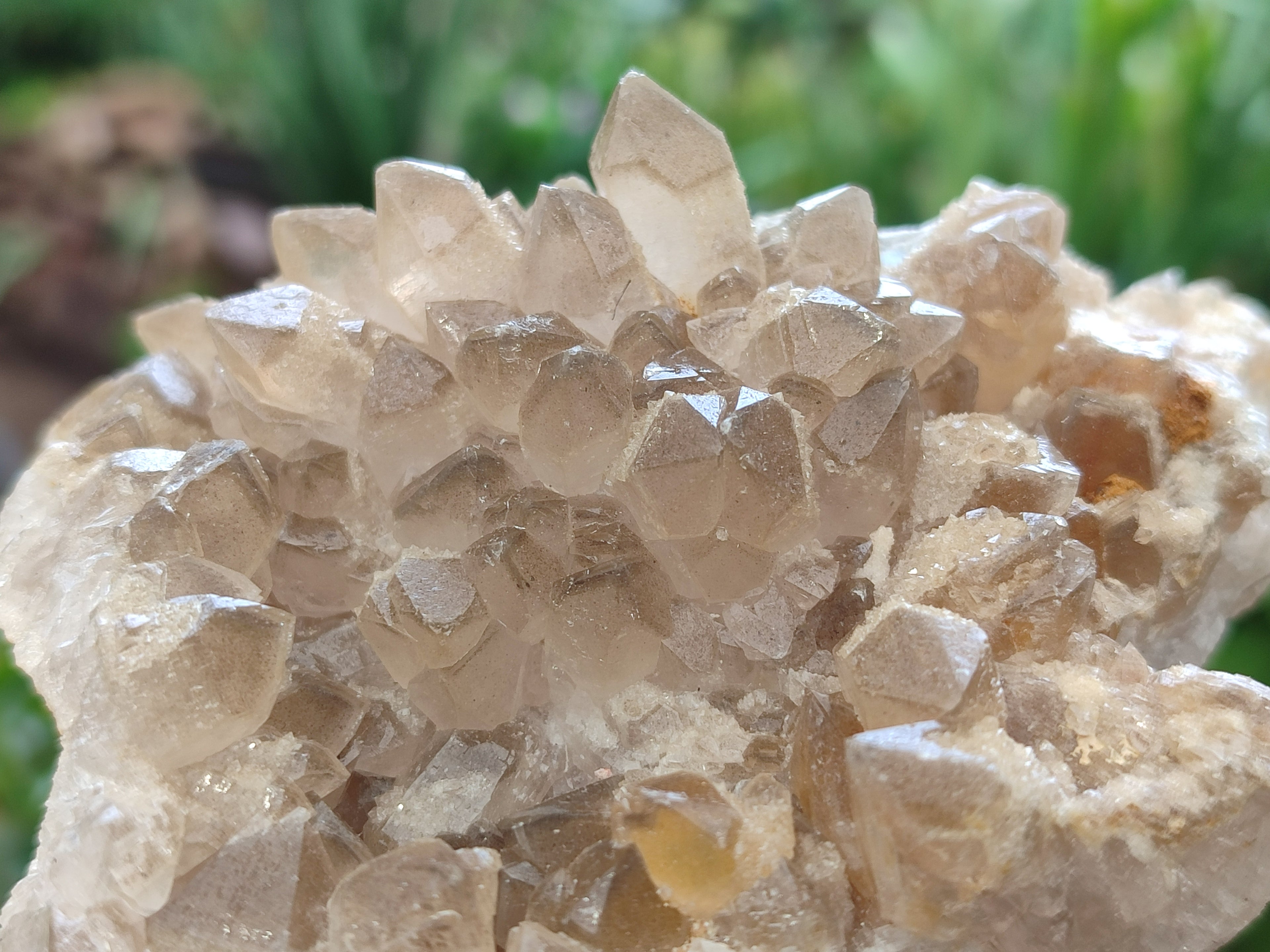 Natural Limonite Quartz Clusters x 4 From Solwezi, Zambia - Toprock Gemstones and Minerals 