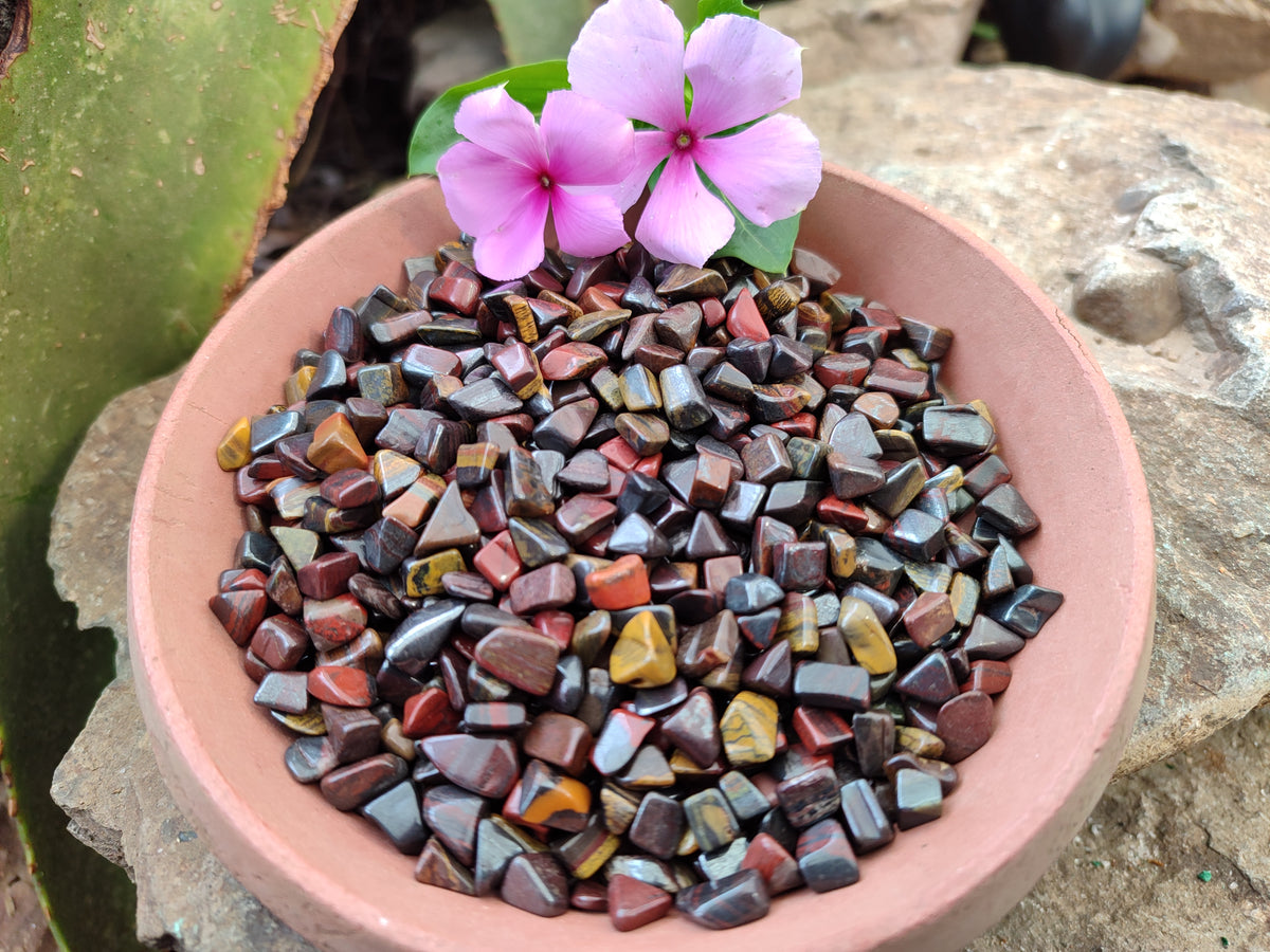 Polished Banded Tiger Iron Jasper Chips - sold per kg - From Australia - Toprock Gemstones and Minerals 