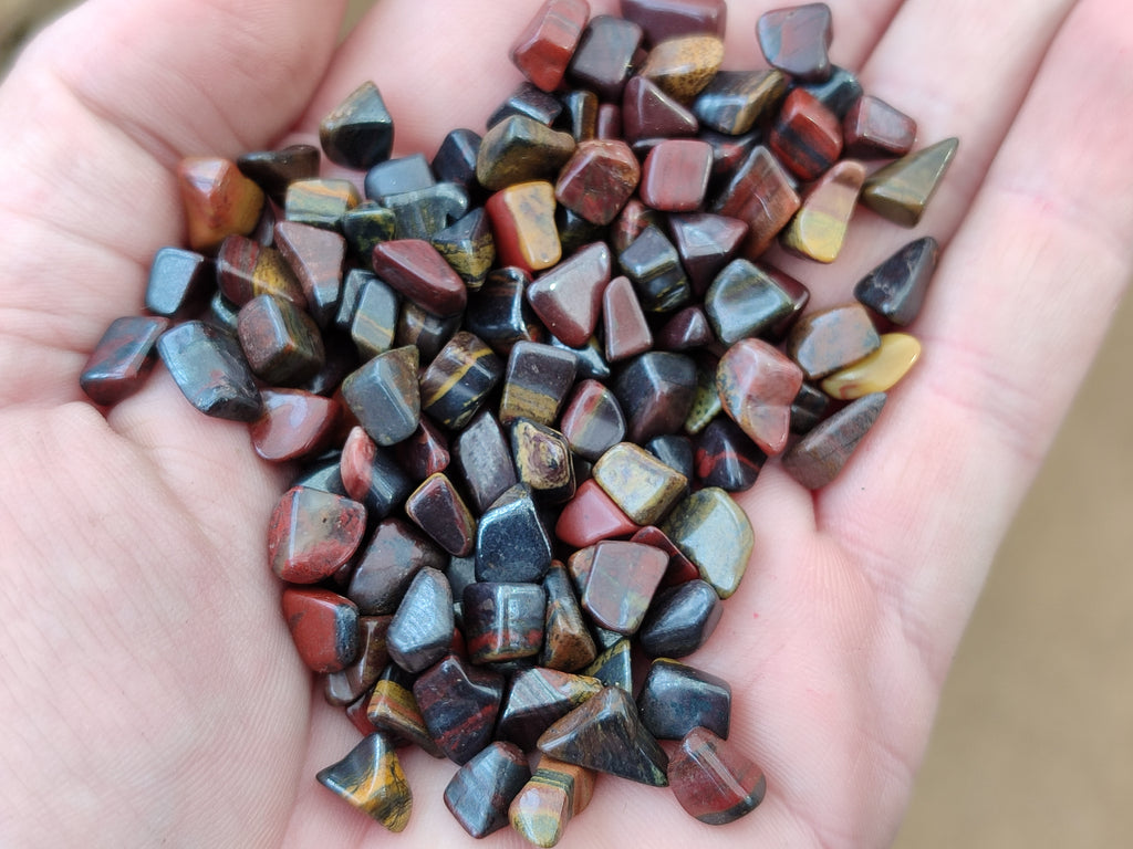 Polished Banded Tiger Iron Jasper Chips - sold per kg - From Australia - Toprock Gemstones and Minerals 