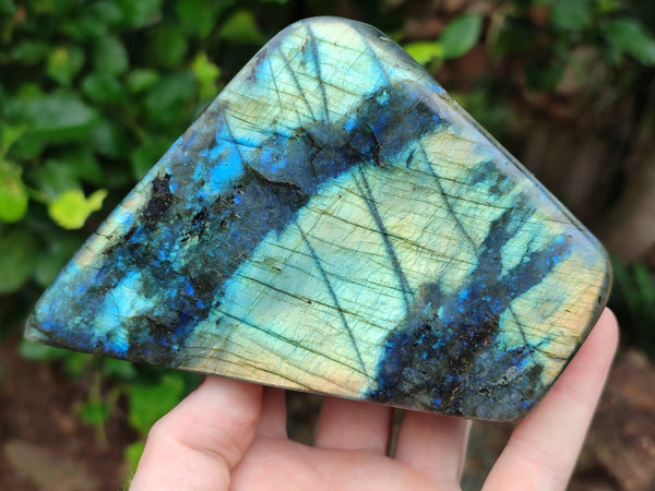 Polished Labradorite Standing Free Forms x 3 From Tulear, Madagascar - Toprock Gemstones and Minerals 