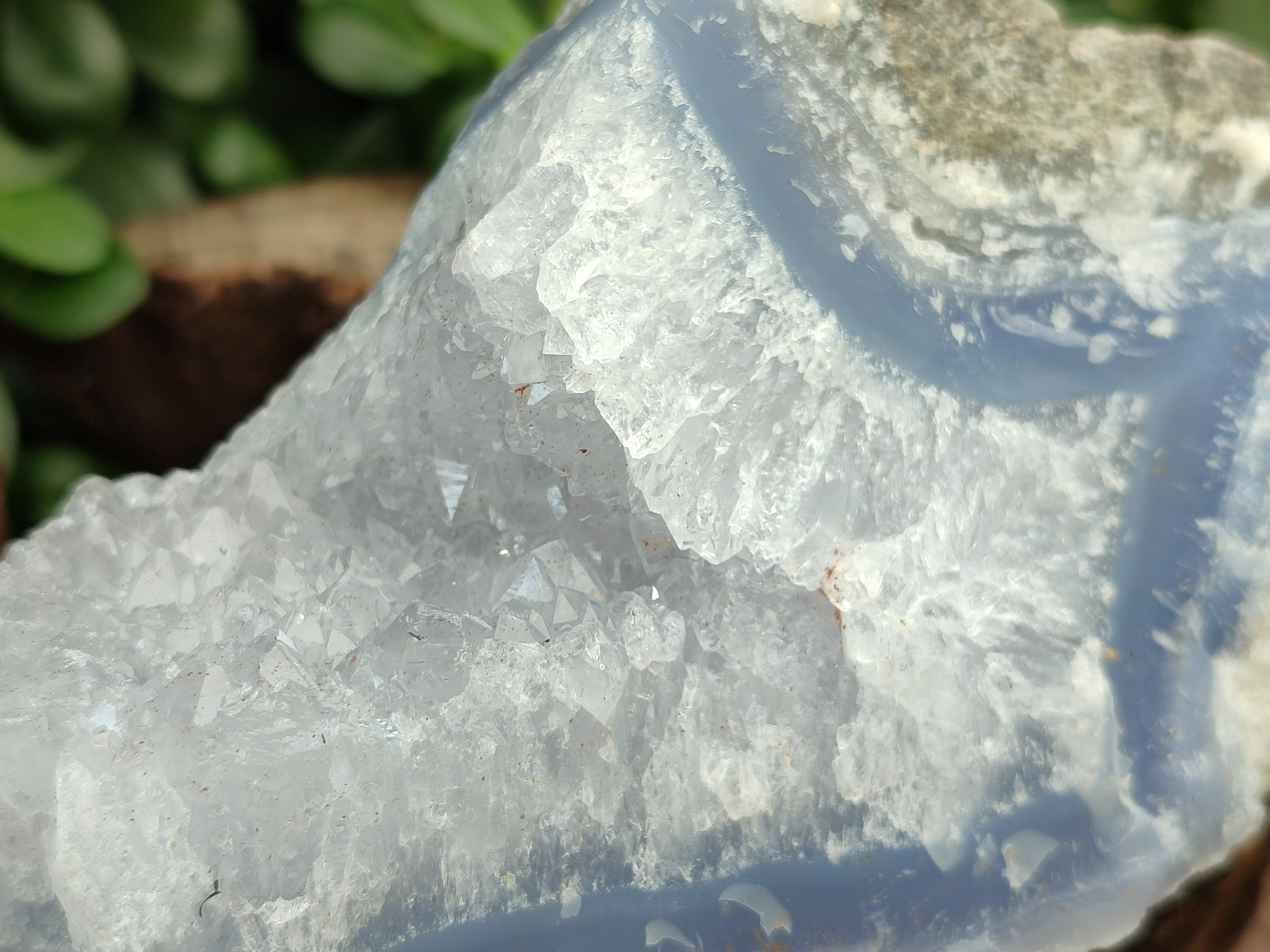 Natural Blue Lace Agate Geode Specimens x 3 From Nsanje, Malawi - Toprock Gemstones and Minerals 