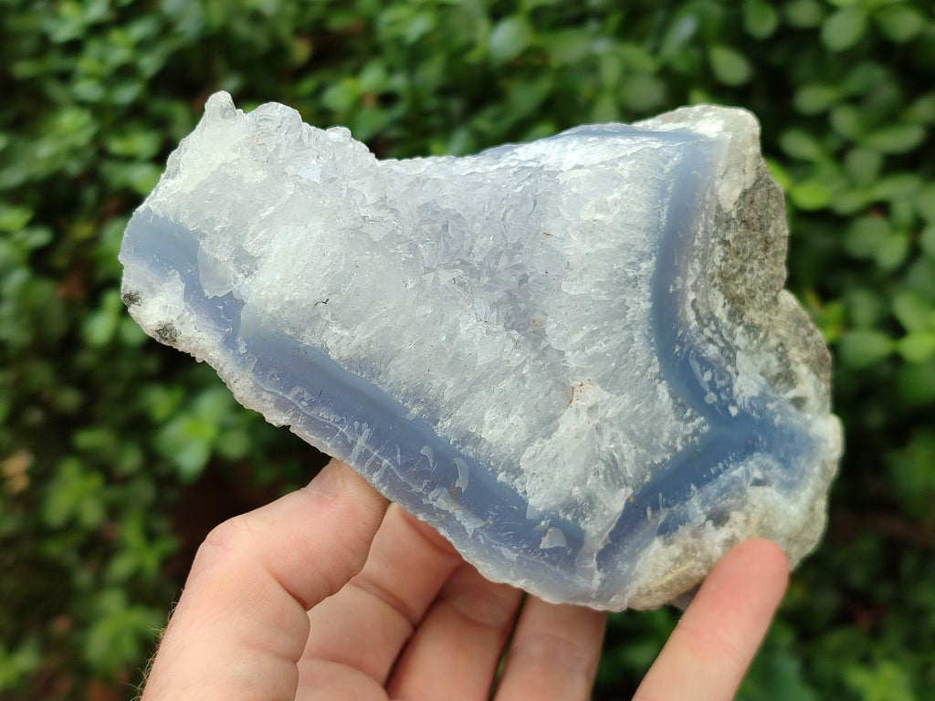 Natural Blue Lace Agate Geode Specimens x 3 From Nsanje, Malawi - Toprock Gemstones and Minerals 