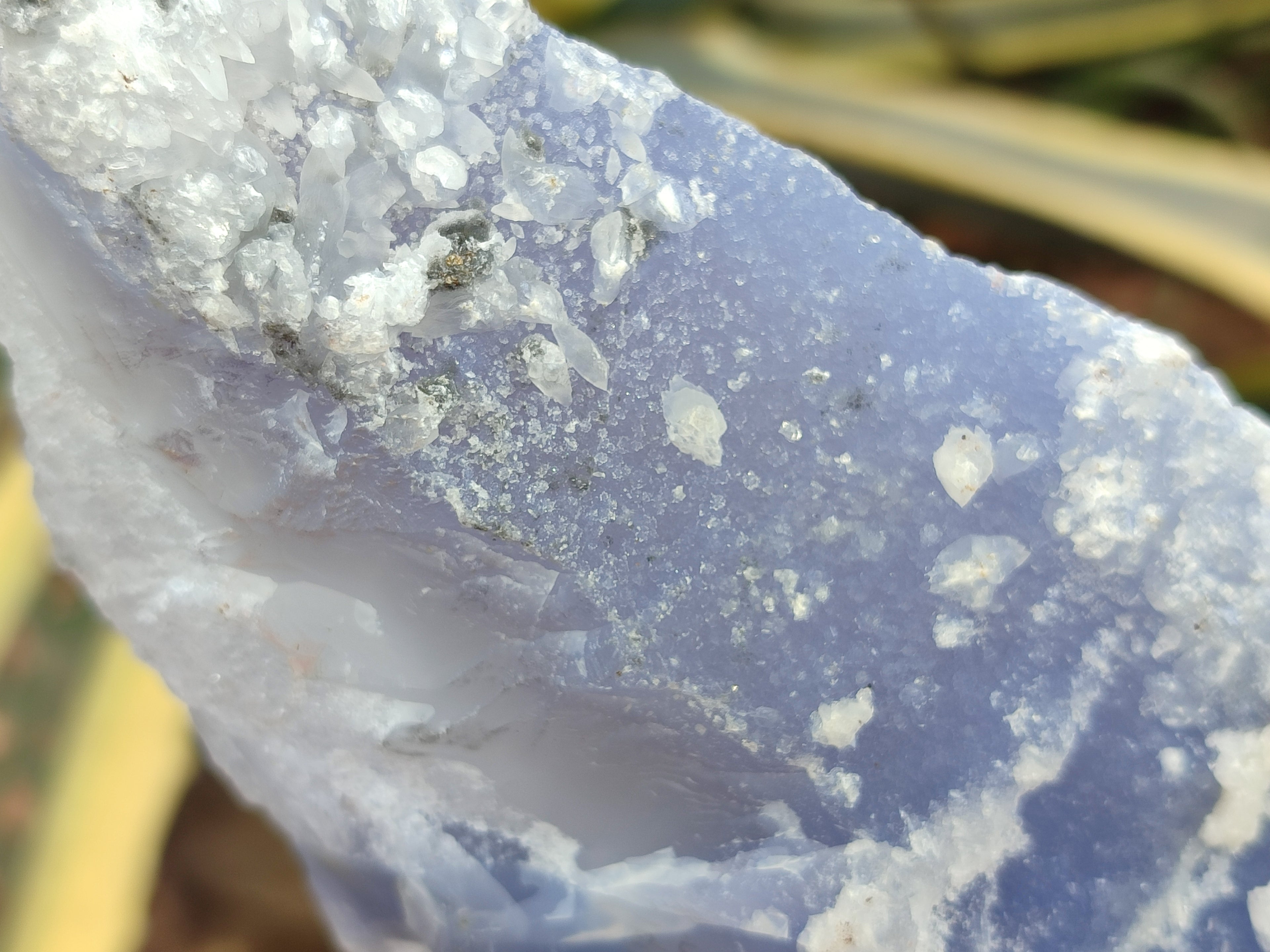 Natural Blue Lace Agate Geode Specimens x 3 From Nsanje, Malawi - Toprock Gemstones and Minerals 
