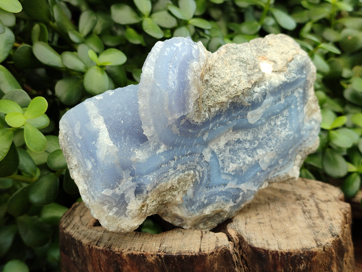 Natural Blue Lace Agate Geode Specimens x 3 From Nsanje, Malawi - Toprock Gemstones and Minerals 