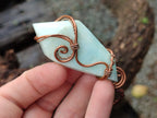 Hand Made Copper Wire Wrapped Pendants x 6 From Southern Africa - Toprock Gemstones and Minerals 