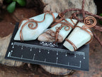 Hand Made Copper Wire Wrapped Pendants x 6 From Southern Africa - Toprock Gemstones and Minerals 