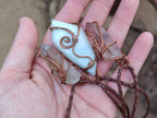 Hand Made Copper Wire Wrapped Pendants x 6 From Southern Africa - Toprock Gemstones and Minerals 