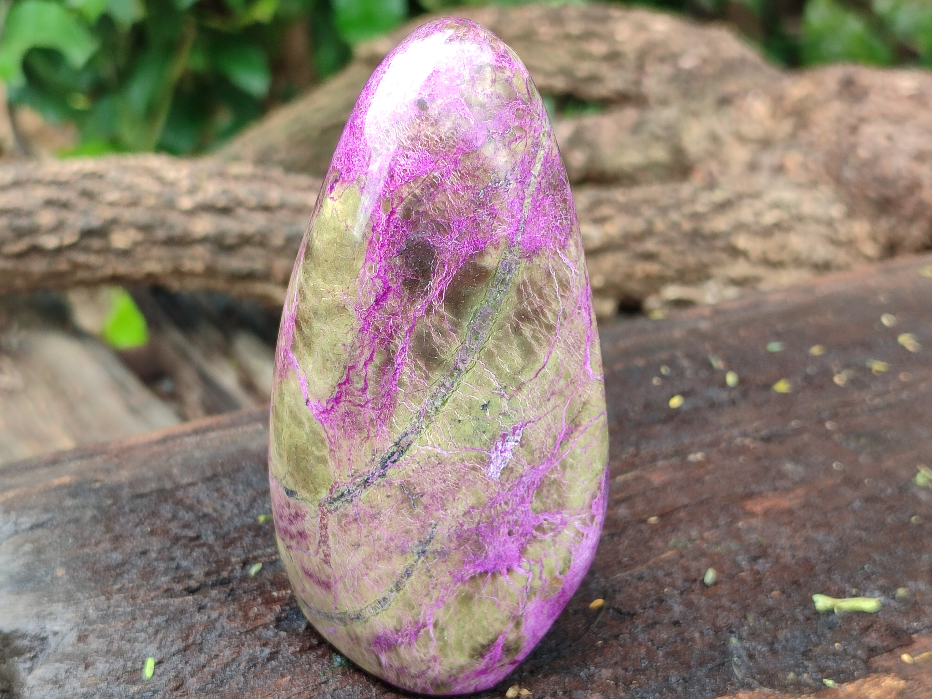 Polished Stichtite Standing Free Forms x 4 From Barberton, South Africa - Toprock Gemstones and Minerals 