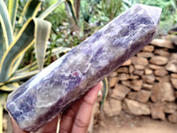Polished Lepidolite with Pink Rubellite Points x 2 From Ambatondrazaka, Madagascar - Toprock Gemstones and Minerals 