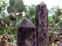 Polished Lepidolite with Pink Rubellite Points x 2 From Ambatondrazaka, Madagascar - Toprock Gemstones and Minerals 