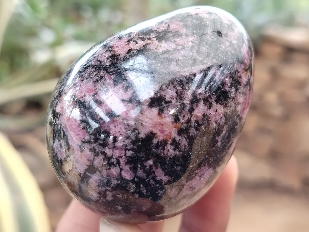 Polished Rhodonite Eggs x 6 From Ambindavato, Madagascar - Toprock Gemstones and Minerals 