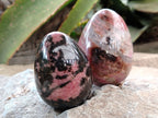 Polished Rhodonite Eggs x 6 From Ambindavato, Madagascar - Toprock Gemstones and Minerals 