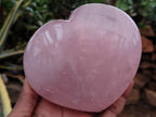 Polished Rose Quartz Heart and Standing Free Form x 2 From Ambatondrazaka, Madagascar - Toprock Gemstones and Minerals 