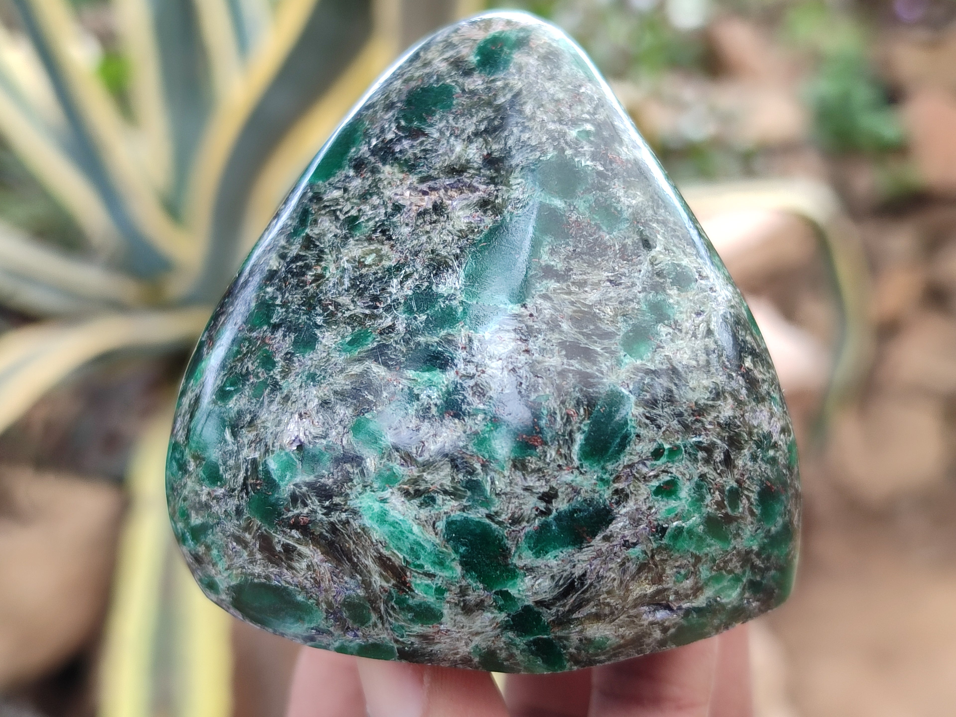 Polished Emerald Mica In Matrix Standing Free Forms x 6 From Mutoko, Zimbabwe - Toprock Gemstones and Minerals 