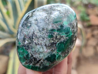 Polished Emerald Mica In Matrix Standing Free Forms x 6 From Mutoko, Zimbabwe - Toprock Gemstones and Minerals 
