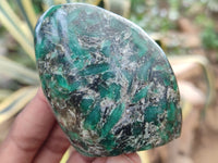 Polished Emerald Mica In Matrix Standing Free Forms x 6 From Mutoko, Zimbabwe - Toprock Gemstones and Minerals 