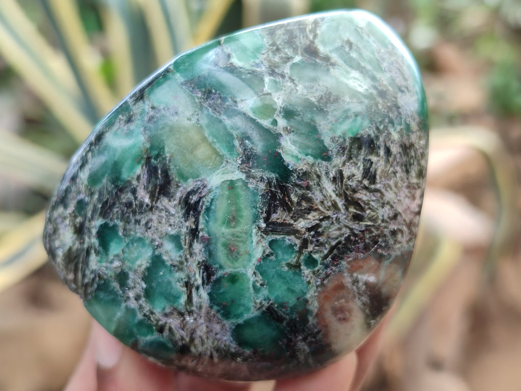 Polished Emerald Mica In Matrix Standing Free Forms x 6 From Mutoko, Zimbabwe - Toprock Gemstones and Minerals 