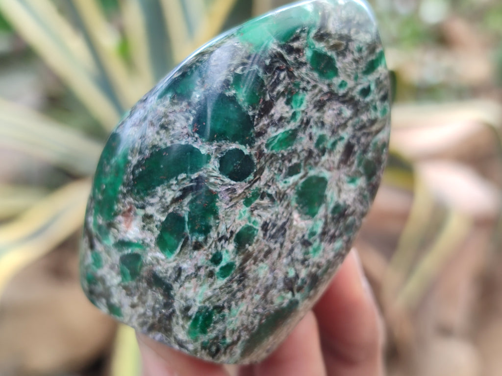 Polished Emerald Mica In Matrix Standing Free Forms x 6 From Mutoko, Zimbabwe - Toprock Gemstones and Minerals 