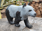 Hand Made Soapstone Panda Carving x 1 From Zimbabwe - Toprock Gemstones and Minerals 