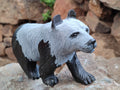 Hand Made Soapstone Panda Carving x 1 From Zimbabwe - Toprock Gemstones and Minerals 