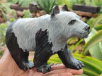 Hand Made Soapstone Panda Carving x 1 From Zimbabwe - Toprock Gemstones and Minerals 