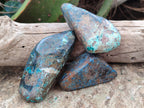 Polished Shattuckite With Chrysocolla and Azurite Free Forms x 12 From Congo - Toprock Gemstones and Minerals 