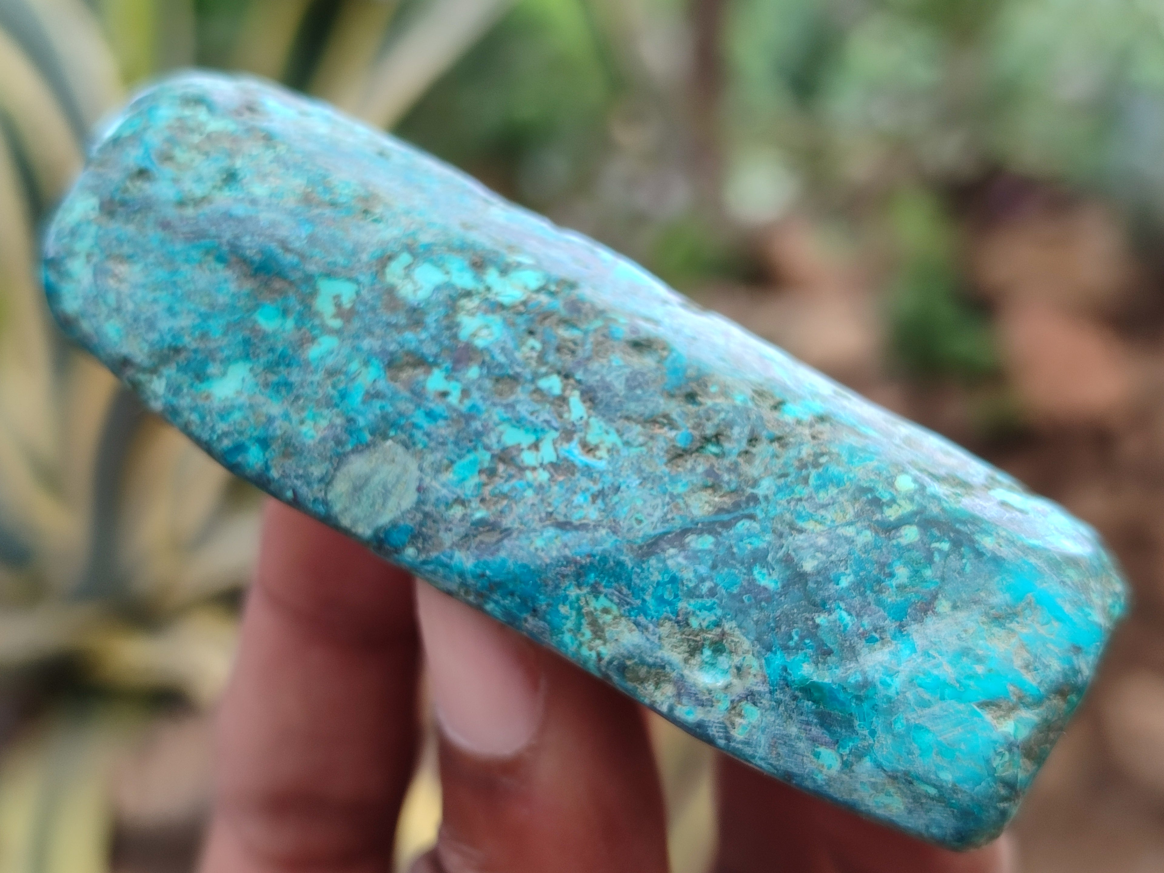 Polished Shattuckite With Chrysocolla and Azurite Free Forms x 12 From Congo - Toprock Gemstones and Minerals 
