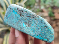 Polished Shattuckite With Chrysocolla and Azurite Free Forms x 12 From Congo - Toprock Gemstones and Minerals 