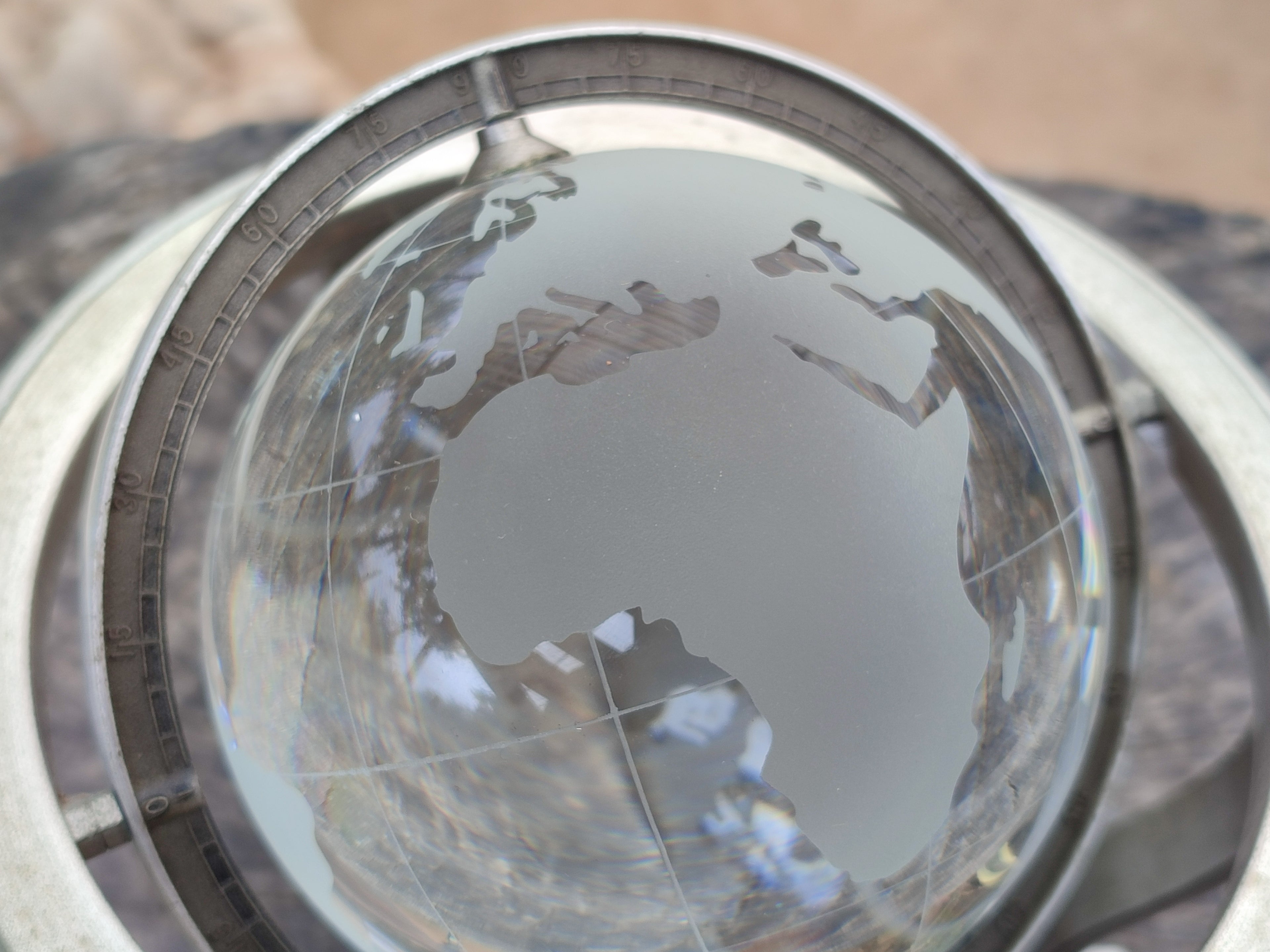 Polished Lead Glass World Globe - sold per item - From China - Toprock Gemstones and Minerals 