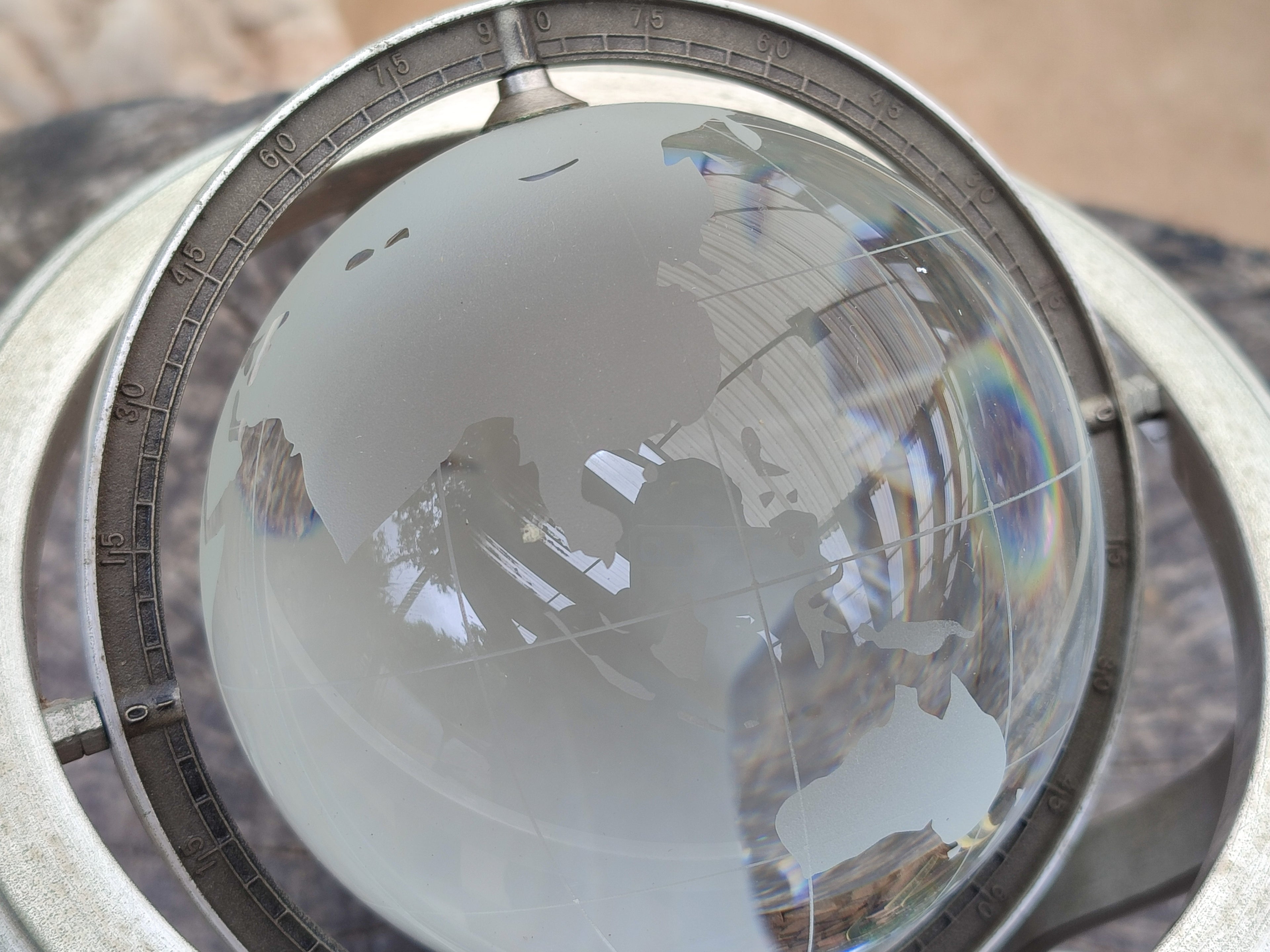 Polished Lead Glass World Globe - sold per item - From China - Toprock Gemstones and Minerals 