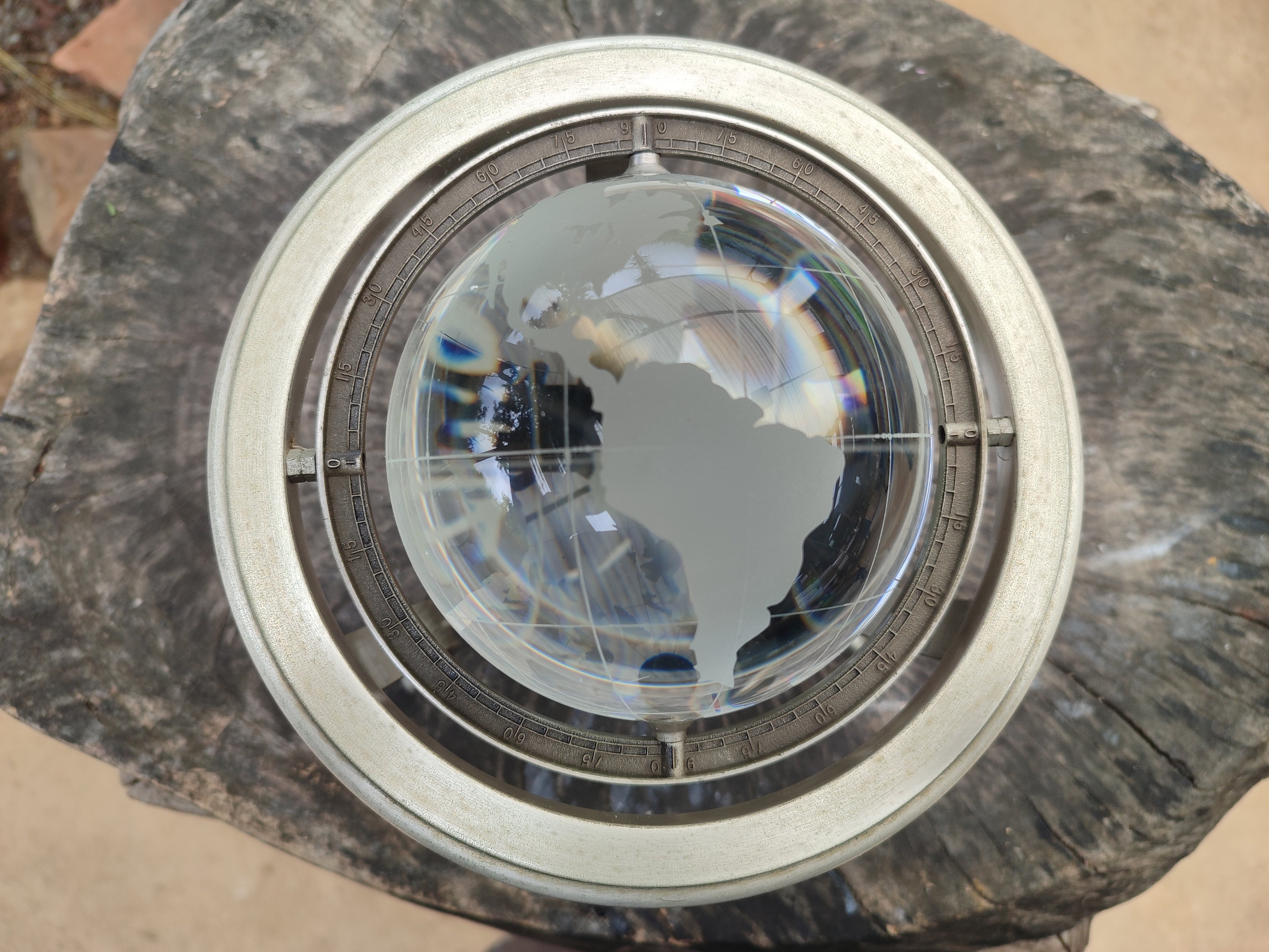 Polished Lead Glass World Globe - sold per item - From China - Toprock Gemstones and Minerals 