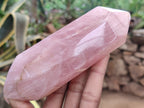 Polished Double Terminated Rose Quartz Points x 6 From Ambatondrazaka, Madagascar - Toprock Gemstones and Minerals 