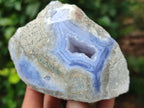 Polished Blue Lace Agate Geodes x 6 From Nsanje, Malawi - Toprock Gemstones and Minerals 