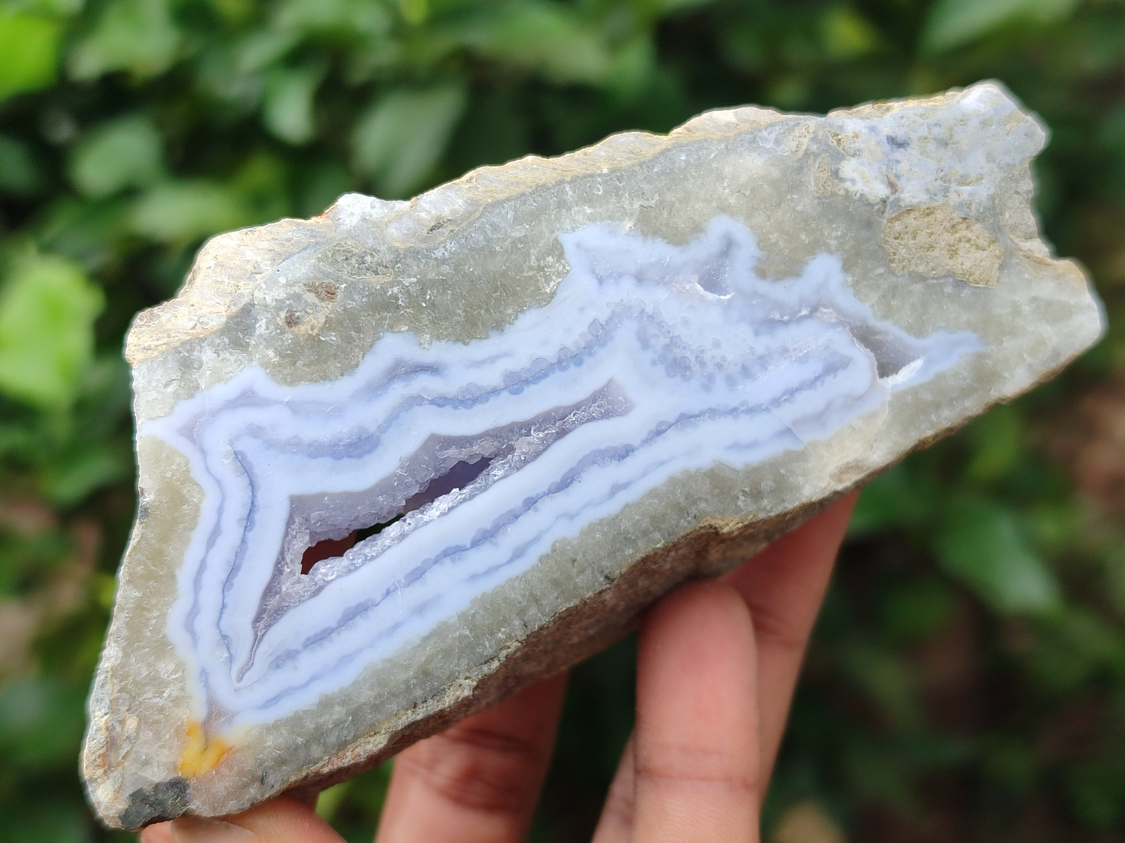 Polished Blue Lace Agate Geodes x 6 From Nsanje, Malawi - Toprock Gemstones and Minerals 