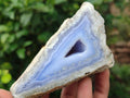 Polished Blue Lace Agate Geodes x 6 From Nsanje, Malawi - Toprock Gemstones and Minerals 
