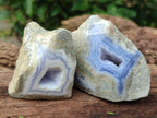 Polished Blue Lace Agate Geodes x 6 From Nsanje, Malawi - Toprock Gemstones and Minerals 