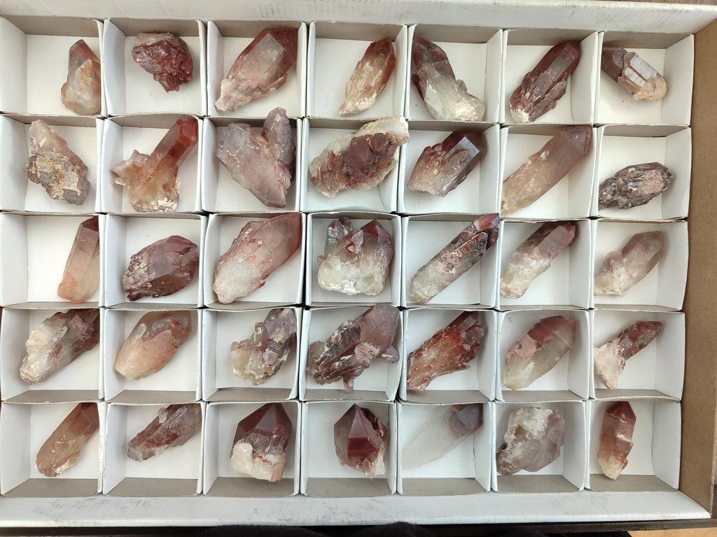 Natural Red Hematoid Quartz Crystals x 35 From Karoi, Zimbabwe - Toprock Gemstones and Minerals 