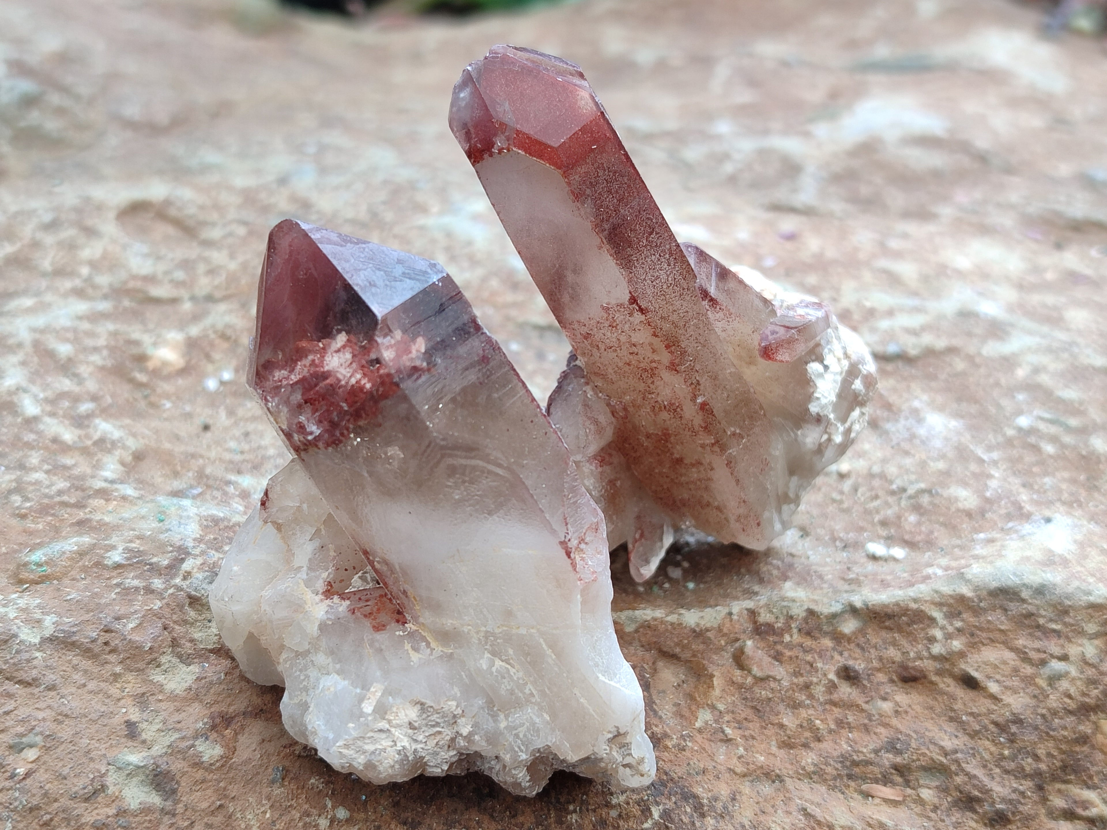 Natural Red Hematoid Quartz Crystals x 35 From Karoi, Zimbabwe - Toprock Gemstones and Minerals 