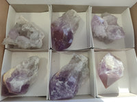 Natural Jacaranda Amethyst Quartz Crystals x 6 from Mumbwa, Zambia - Toprock Gemstones and Minerals 