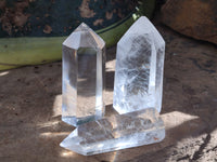Polished Clear Quartz Crystals x 6 From Madagascar - Toprock Gemstones and Minerals 