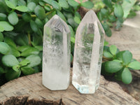 Polished Clear Quartz Crystals x 6 From Madagascar - Toprock Gemstones and Minerals 